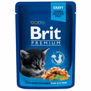 Kapsička Brit Premium Cat Kitten kuřecí kousky 100g
