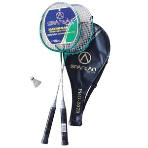 Badmintonový set Spartan Sportive - 2 rakety, míček, pouzdro (Barva: červená)