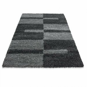 Kusový koberec Gala shaggy 2505 grey (Varianta: Kruh 200 cm průměr)