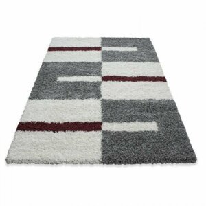 Kusový koberec Gala shaggy 2505 red (Varianta: Kruh 80 cm průměr)
