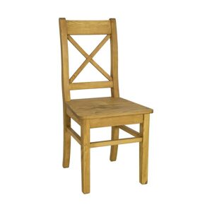 Židle z borovice KT702, šířka: š46, výška: 97, hloubka: g51 (Barva dřeva: Bílá patina)