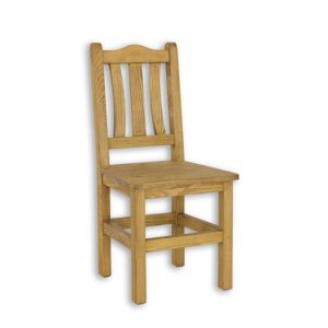 Židle z borovice KT703, šířka: š46, výška: š96, hloubka: g51 (Barva dřeva: Bílý antický vosk)