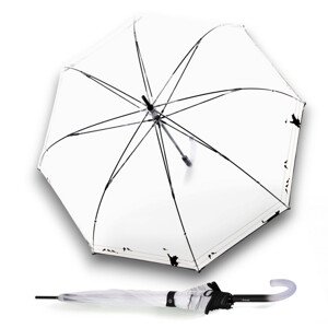 Knirps C.760 Stick Transparent Play - průhledný dámský holový deštník