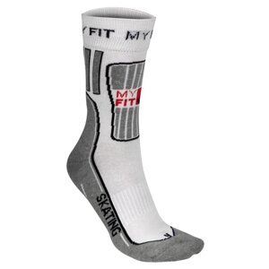 Ponožky Powerslide MY FIT Skating Socks White (Velikost eur: 39-42, Řada: MYFIT)