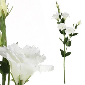 Eustoma - umělá květina, barva bílá. KT7909 WT, sada 4 ks