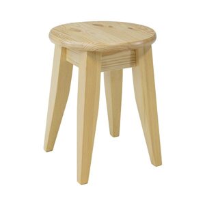 Židle z borovice KT263, výška: W45 (Barva dřeva: Ořech)