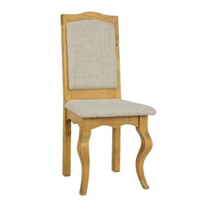 Borovicová židle KT712, šířka: š46, výška: š100, hloubka: g49, sada 5 ks (Barva dřeva: Bílá patina)