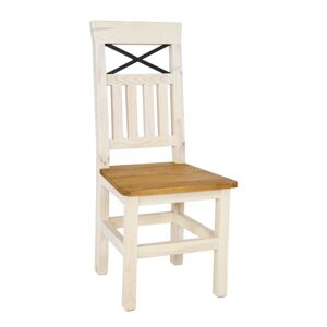 Borovicová židle KT717, šířka: š46, výška: š105, hloubka: g51, sada 5 ks (Barva dřeva: Bílý antický vosk)