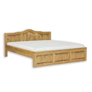 Borovicová postel LK703 Voskovaná postel, délka: d200, šířka: s200, sada 5 ks (Barva dřeva: Brunat vosk)