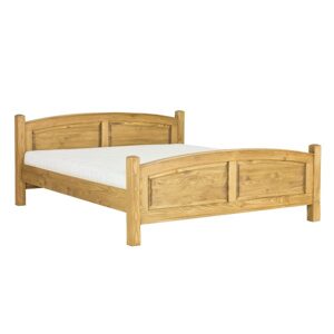 Borovicová postel LK704, délka: d200, šířka: s160, sada 5 ks (Barva dřeva: Bílý vosk)