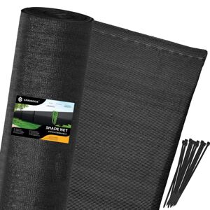 Stínící tkanina 150cm x 25m, 90% zastínění, černá SPRINGOS SN0022