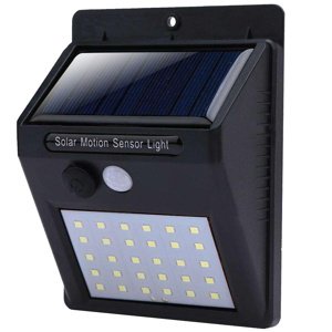 Solární lampa 30 SMD LED, soumrakové pohybové čidlo