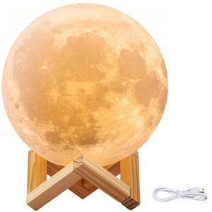 Noční lampa se svítícím měsícem 3D měsíční světlo 8cm