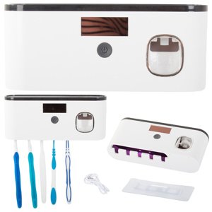 Závěs na UV sterilizátor na zubní kartáčky a dávkovač