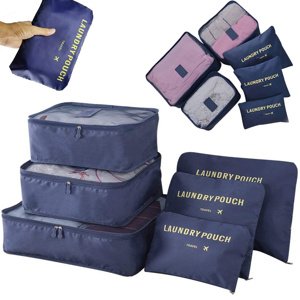 Cestovní organizéry na kufry, síťky na prádlo x6