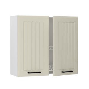 W80SU h. skříňka 2-dveřová s odkapávačem INGRID bílá/coffee mat