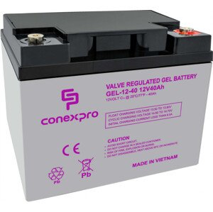 Baterie Conexpro GEL-12-40 GEL, 12V/40Ah, T14-M6, Deep Cycle