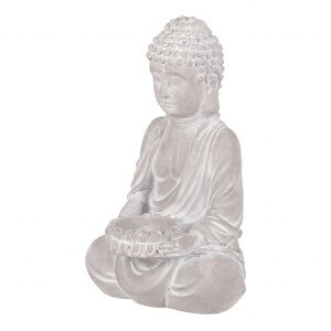 Budha, svícen na čajovou svíčku, betonová dekorace. SC1033, sada 2 ks