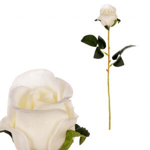 Růže pěnová, barva bílá. KN7048 WT, sada 6 ks
