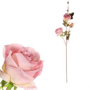 Růže, 3-květá, barva růžová. KN7058 PINK, sada 6 ks