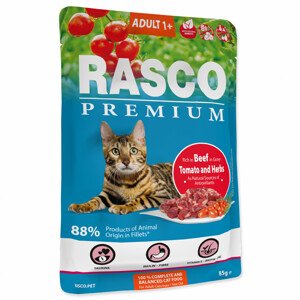 Kapsička RASCO Premium Adult hovězí s rajčaty a bylinkami - Akční nabídka 01.03.-17.03.24