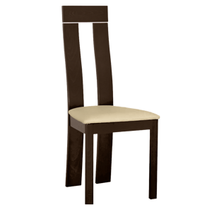 Dřevěná stolička, wenge/látka béžová magnolie, DESI NEW