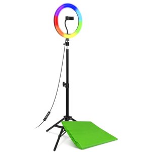 LED světlo CONNECT IT Streaming Box Selfie10Ring kruhové 10" RGB