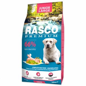 Granule RASCO Premium Junior Large kuře s rýží - Zákaznícke dni 28.3. – 30.4.2024