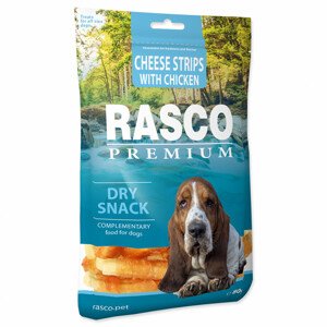 Pochoutka RASCO Premium proužky sýru obalené kuřecím masem - Zákaznícke dni 28.3. – 30.4.2024