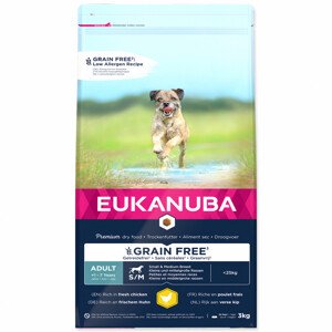 EUKANUBA Adult Small & Medium Breed Grain Free Chicken - Zákaznícke dni 28.3. – 30.4.2024