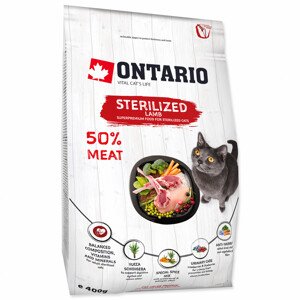 ONTARIO Cat Sterilised Lamb - Zákaznícke dni 28.3. – 30.4.2024