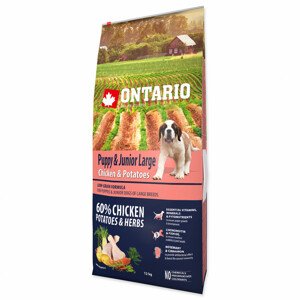 ONTARIO Puppy & Junior Large Chicken & Potatoes & Herbs - Zákaznícke dni 28.3. – 30.4.2024