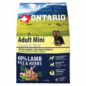 ONTARIO Dog Adult Mini Lamb & Rice - Zákaznícke dni 28.3. – 30.4.2024