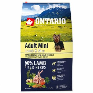 ONTARIO Dog Adult Mini Lamb & Rice - Zákaznícke dni 28.3. – 30.4.2024