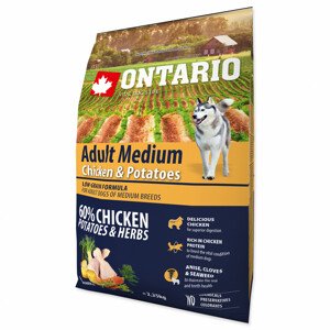ONTARIO Dog Adult Medium Chicken & Potatoes & Herbs - Zákaznícke dni 28.3. – 30.4.2024