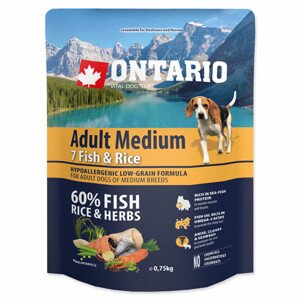 ONTARIO Dog Adult Medium Fish & Rice - Zákaznícke dni 28.3. – 30.4.2024