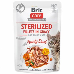 Kapsička BRIT Care Cat Sterilized Fillets in Gravy with Hearty Duck - Zákaznícke dni 28.3. – 30.4.2024
