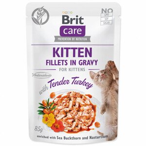 Kapsička BRIT Care Cat Kitten Fillets in Gravy with Tender Turkey - Zákaznícke dni 28.3. – 30.4.2024