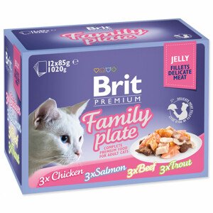 Kapsičky BRIT Premium Cat Delicate Fillets in Jelly Family Plate - Zákaznícke dni 28.3. – 30.4.2024