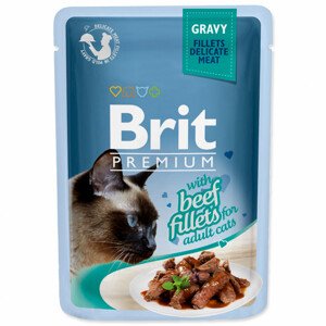 Kapsička BRIT Premium Cat Delicate Fillets in Gravy with Beef - Zákaznícke dni 28.3. – 30.4.2024