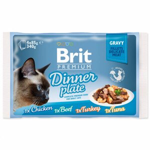 Kapsičky BRIT Premium Cat Delicate Fillets in Gravy Dinner Plate - Zákaznícke dni 28.3. – 30.4.2024