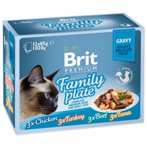 Kapsičky BRIT Premium Cat Delicate Fillets in Gravy Family Plate - Zákaznícke dni 28.3. – 30.4.2024
