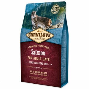 CARNILOVE Salmon Adult Cats Sensitive and Long Hair - Zákaznícke dni 28.3. – 30.4.2024