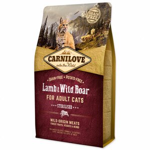 CARNILOVE Lamb and Wild Boar Adult Cats Sterilised - Zákaznícke dni 28.3. – 30.4.2024