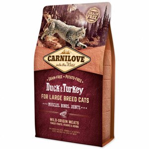 CARNILOVE Duck and Turkey Large Breed Cats Muscles, Bones, Joints - Zákaznícke dni 28.3. – 30.4.2024