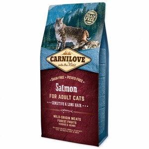 CARNILOVE Salmon Adult Cats Sensitive and Long Hair - Zákaznícke dni 28.3. – 30.4.2024