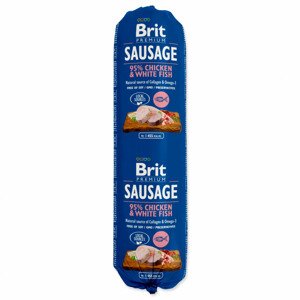 Salám BRIT Premium Dog Sausage Chicken & White fish - Zákaznícke dni 28.3. – 30.4.2024