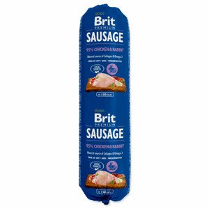 Salám BRIT Premium Dog Sausage Chicken & Rabbit - Zákaznícke dni 28.3. – 30.4.2024
