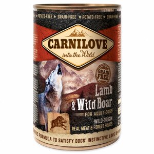 Konzerva CARNILOVE Dog Wild Meat Lamb & Wild Boar - Zákaznícke dni 28.3. – 30.4.2024