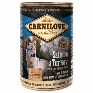 Konzerva CARNILOVE Dog Wild Meat Salmon & Turkey - Zákaznícke dni 28.3. – 30.4.2024